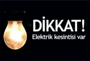 ilçemizde Elektrik Kesintisi