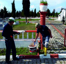 ilçemizdeki Şehit Mezarlığında Çevre Düzenlemesi Yapıldı