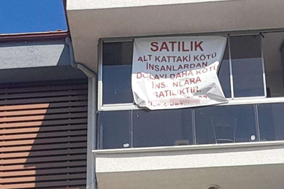 ÜST KAT KOMŞUSUNUN ASTIĞI SATILIK İLANINI, MAHKEME KARARIYLA KALDIRTTI