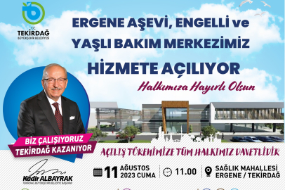 ERGENE AŞEVİ, ENGELLİ VE YAŞLI MERKEZİ AÇILACAK