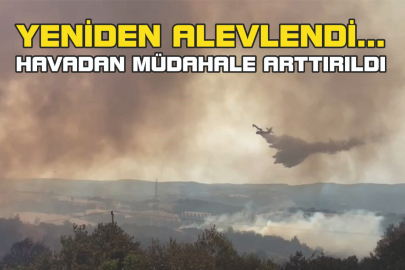 YENİDEN ALEVLENDİ…HAVADAN MÜDAHALE ARTTIRILDI