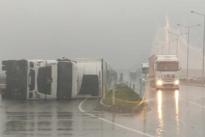 Hortumun devirdiği TIR’la ilgili açıklama var