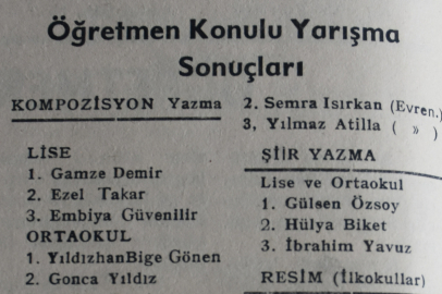 Alten'in öğretmenine yazdığı kompozisyon gazetede yayınlanmış