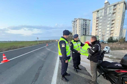 Jandarmadan motosiklet denetimi