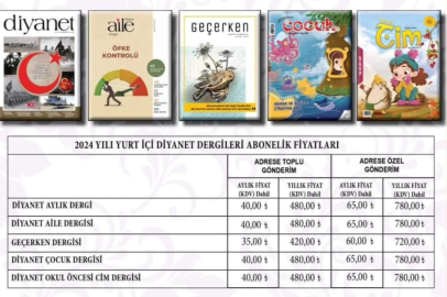 2024 yılı Diyanet Dergi abonelikleri başladı