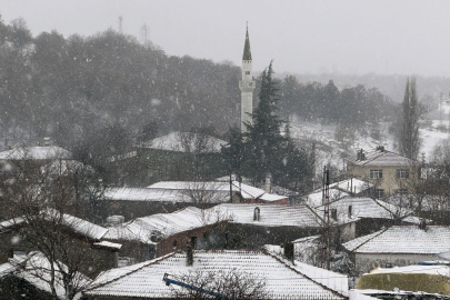 Kırklareli'nde kar etkili oldu