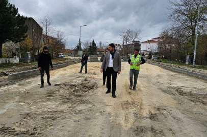 Pınarhisar’da yol yapım çalışması devam ediyor