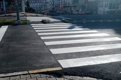 Vize’de trafik çizgileri ve yaya geçitleri boyanıyor