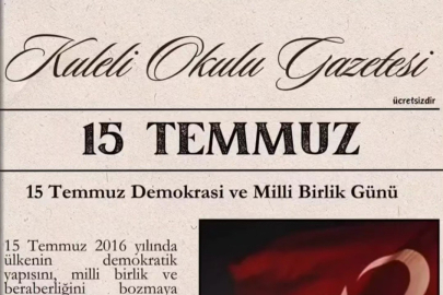 Öğrencilerden 15 Temmuz gazetesi