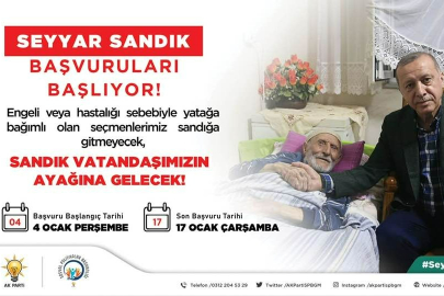 Seyyar sandık başvuruları başladı