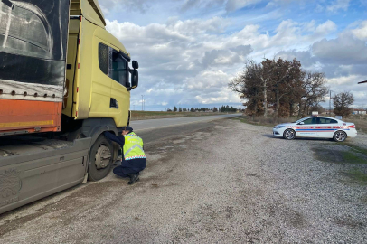 Keşan’da kış lastiği denetimi sürüyor