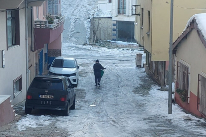 Yollar adeta buz pistine döndü