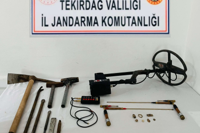 Malkara’da kaçak kazı operasyonu