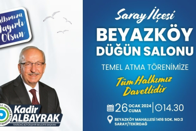 Beyazköy Düğün Salonu'nun temeli atılacak