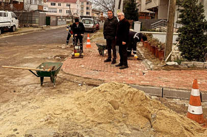 Ergene’de yol çalışmaları devam ediyor