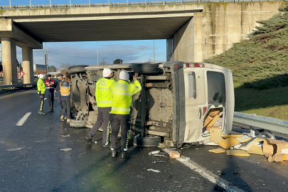 Tekirdağ'da minibüs devrildi: 1 ölü