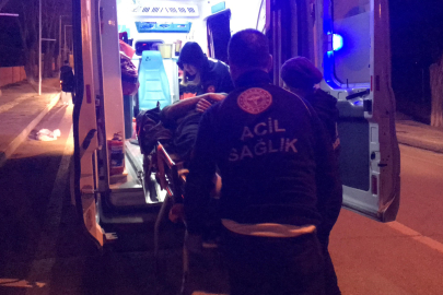 Edirne’de motosikletten düşen 2 kişi yaralandı