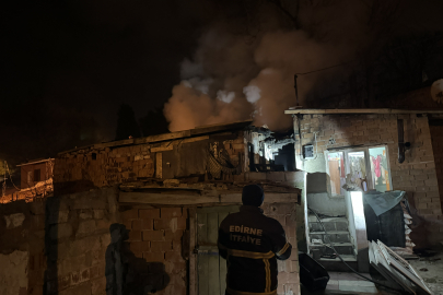 Edirne'de bir evde yangın çıktı