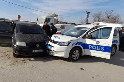 Polis aracına çarpınca durdurulabildi