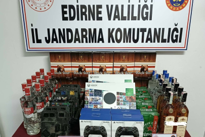 Edirne’de gümrük kaçağı ürünler ele geçirildi