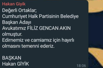 ETUS adaylığı böyle duyurdu