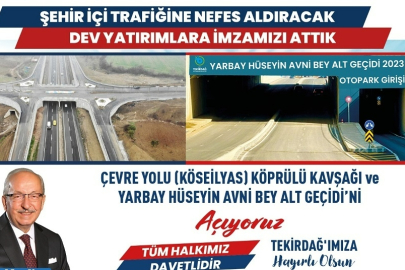 Tekirdağ’da trafiği rahatlatacak proje