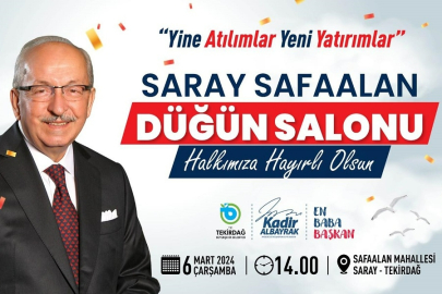 Safaalan Düğün Salonu yarın hizmete açılıyor