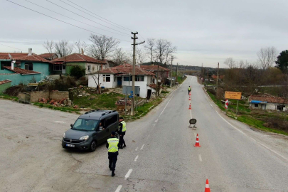 Jandarmadan drone destekli trafik denetimi