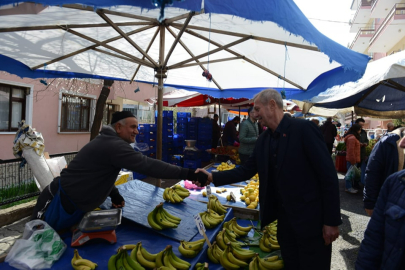 Uzunlar esnaf ziyaretinde bulundu