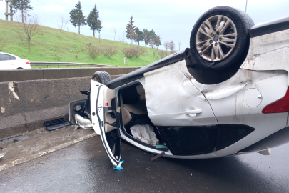 Tekirdağ'da 3 polis emniyet kemeri sayesinde araçtan sağ çıktı