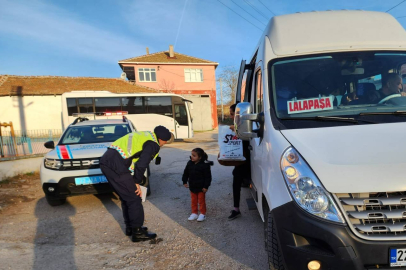 Lalapaşa’da okul servisleri denetlendi