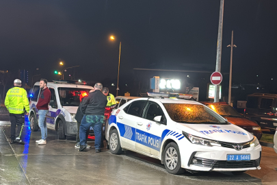 Edirne'de polisten  kaçan sürücü kovalamaca sonucu yakalandı