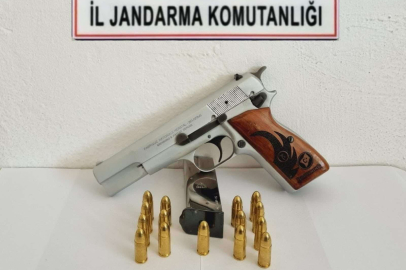 Tekirdağ’da tabancalar ele geçirildi