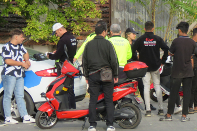 Babaeski motosiklet sürücüleri denetlendi