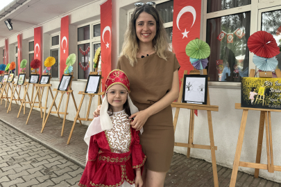 Anaokulu öğrencisi resim sergisi açtı