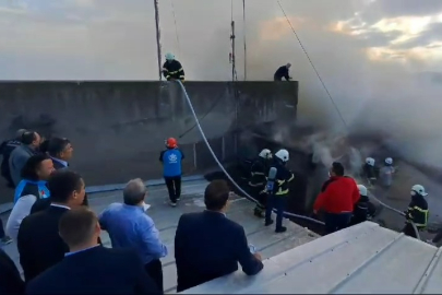 Hastane yangınından sıcak görüntüler