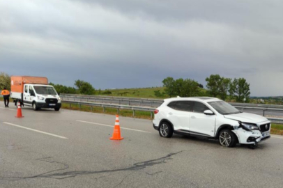 Kırklareli'nde maddi hasarlı trafik kazası