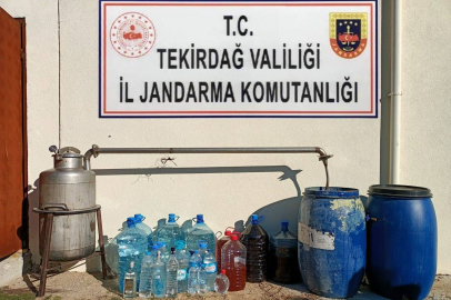 Tekirdağ’da 344 litre sahte alkol ele geçirildi