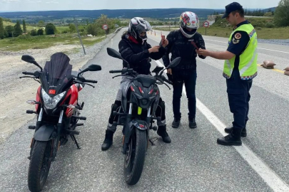 Kırklareli’nde motosiklet sürücüleri denetlendi