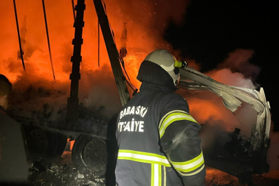 Babaeski’de TIR Alev Alev Yandı