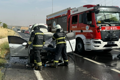 Tekirdağ'da Seyir Halindeyken Yanan Araç Kullanılamaz Hale Geldi