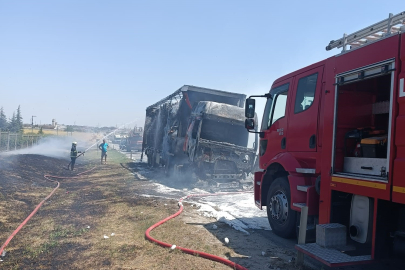 D-100 Karayolunda TIR Yangını