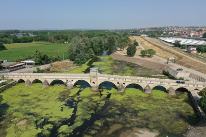 Tunca Nehri'nin Bazı Bölümlerinde Kuraklık Nedeniyle Su Akışı Durdu