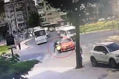 Kavşakta 1 Kişinin Yaralandığı Kaza Kamerada