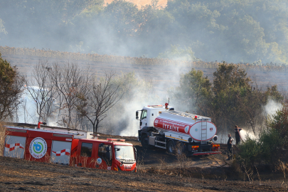 Tekirdağ'da Çıkan Anız Yangını Söndürüldü