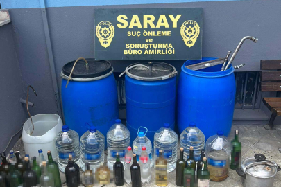 Tekirdağ'da 174 Litre Sahte Alkol Ele Geçirildi