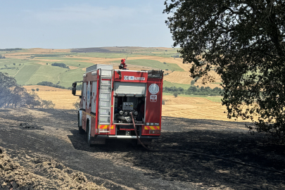 Tekirdağ'da Çıkan Anız Yangını Söndürüldü