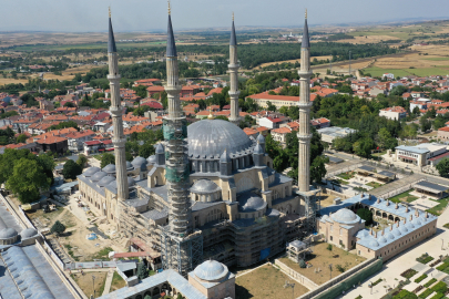 Selimiye Camisi'nin Minarelerindeki Restorasyon Tamamlandı