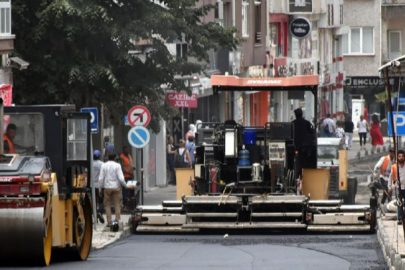 Çorlu'da Asfalt Serim Çalışmaları Devam Ediyor