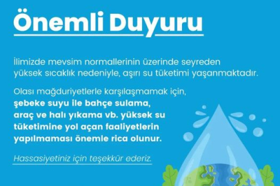 Kırklareli Belediyesi’nden Su Tüketimi Uyarısı